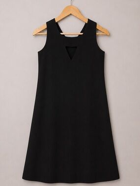 Milly Black Keyhole Shift Dress Stretch Career Cocktail Size P